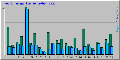 Hourly usage for September 2025