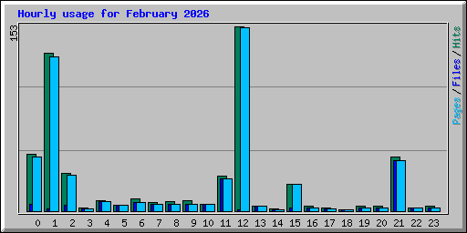 Hourly usage for February 2026